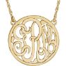 Picture of Small 15 mm 3-Letter Script Monogram Necklace