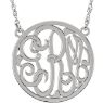 Picture of Medium 25 mm 3-Letter Script Monogram Necklace