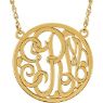 Picture of Medium 25 mm 3-Letter Script Monogram Necklace