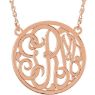 Picture of Medium 25 mm 3-Letter Script Monogram Necklace