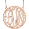 Picture of Large 40 mm 3-Letter Script Monogram Necklace