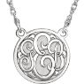 Picture of Small 15 mm 3-Letter Script Monogram Necklace