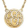 Picture of Small 15 mm 3-Letter Script Monogram Necklace