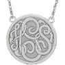 Picture of Medium 25 mm 3-Letter Script Monogram Necklace