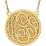 Picture of Medium 25 mm 3-Letter Script Monogram Necklace