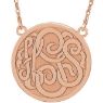 Picture of Medium 25 mm 3-Letter Script Monogram Necklace