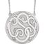 Picture of Large 40 mm 3-Letter Script Monogram Necklace