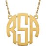 Picture of Medium 25 mm 3-Letter Block Monogram Necklace