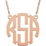 Picture of Medium 25 mm 3-Letter Block Monogram Necklace