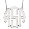 Picture of Large 40 mm 3-Letter Block Monogram Necklace