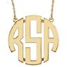 Picture of Large 40 mm 3-Letter Block Monogram Necklace