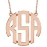 Picture of Large 40 mm 3-Letter Block Monogram Necklace