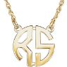 Picture of Small 15 mm 2-Letter Block Monogram Necklace