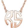 Picture of Small 15 mm 2-Letter Block Monogram Necklace