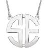 Picture of Medium 25 mm 2-Letter Block Monogram Necklace