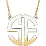 Picture of Medium 25 mm 2-Letter Block Monogram Necklace