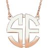 Picture of Medium 25 mm 2-Letter Block Monogram Necklace