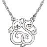 Picture of 15 mm 2-Letter Script Monogram Necklace