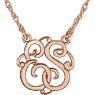 Picture of 15 mm 2-Letter Script Monogram Necklace