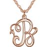 Picture of Small 15 mm 1-Letter Script Monogram Necklace