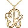 Picture of 22 mm 1-Letter Script Monogram Necklace