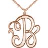 Picture of 22 mm 1-Letter Script Monogram Necklace