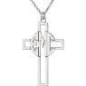 Picture of Cross 29 x 19 mm 3-Letter Block Monogram Necklace