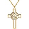 Picture of Cross 29 x 19 mm 3-Letter Script Monogram Necklace