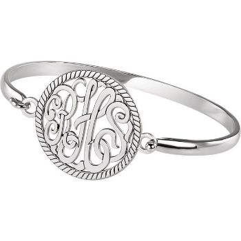 Sterling Silver Monogram Bracelet - Script