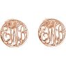 Picture of 10 mm 3-Letter Script Monogram Earrings