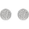 Picture of 10 mm 3-Letter Script Monogram Earrings