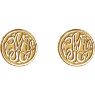 Picture of 10 mm 3-Letter Script Monogram Earrings