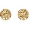 Picture of 10 mm 3-Letter Script Monogram Earrings