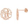 Picture of 13 mm 3-Letter Script Monogram Earrings