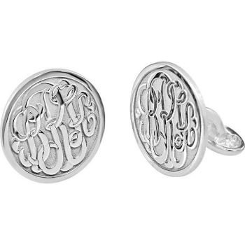 Picture of 18 mm 3-Letter Script Monogram Cuff Links