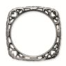 Picture of Silver Rhodium Plated 2.25 mm Square Ring