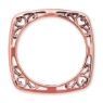 Picture of Silver Rose Gold Plated 2.25 mm Square Ring