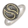 Picture of Sterling Silver & 14k Stackable Expressions Antiqued Ring