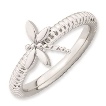 Picture of Sterling Silver Stackable Dragonfly Ring