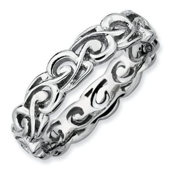 Picture of Sterling Silver Stackable Patterned Ring