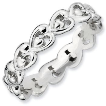 Picture of Sterling Silver Stackable Heart Ring
