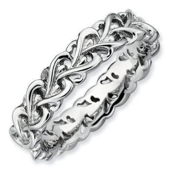 Picture of Sterling Silver Stackable Intertwined Heart Ring