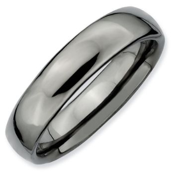 Picture of Sterling Silver Ruthenium Plated Stackable Ring