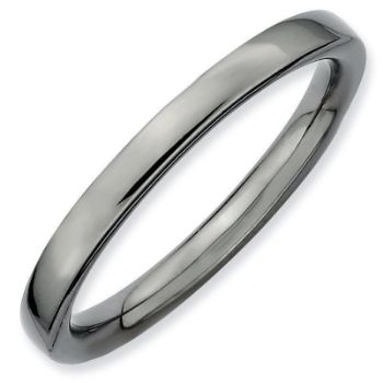 Picture of Sterling Silver Ruthenium Plated Stackable Ring