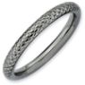 Picture of Sterling Silver Ruthenium Plated Stackable Ring