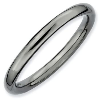 Picture of Sterling Silver Ruthenium Plated Stackable Ring