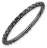 Picture of Sterling Silver Ruthenium Plated Stackable Ring