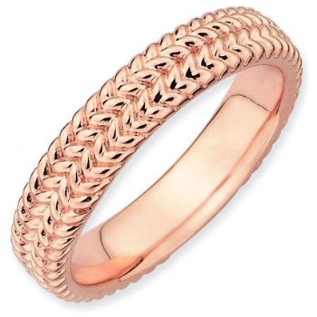 Picture of Sterling Silver Stackable Rose Gold-Plated Ring