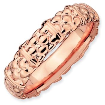 Picture of Sterling Silver Stackable Rose Gold-Plated Band