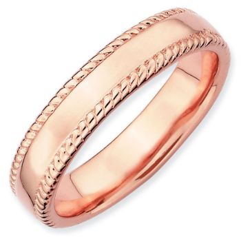 Picture of Sterling Silver Stackable Rose Gold-Plated Band